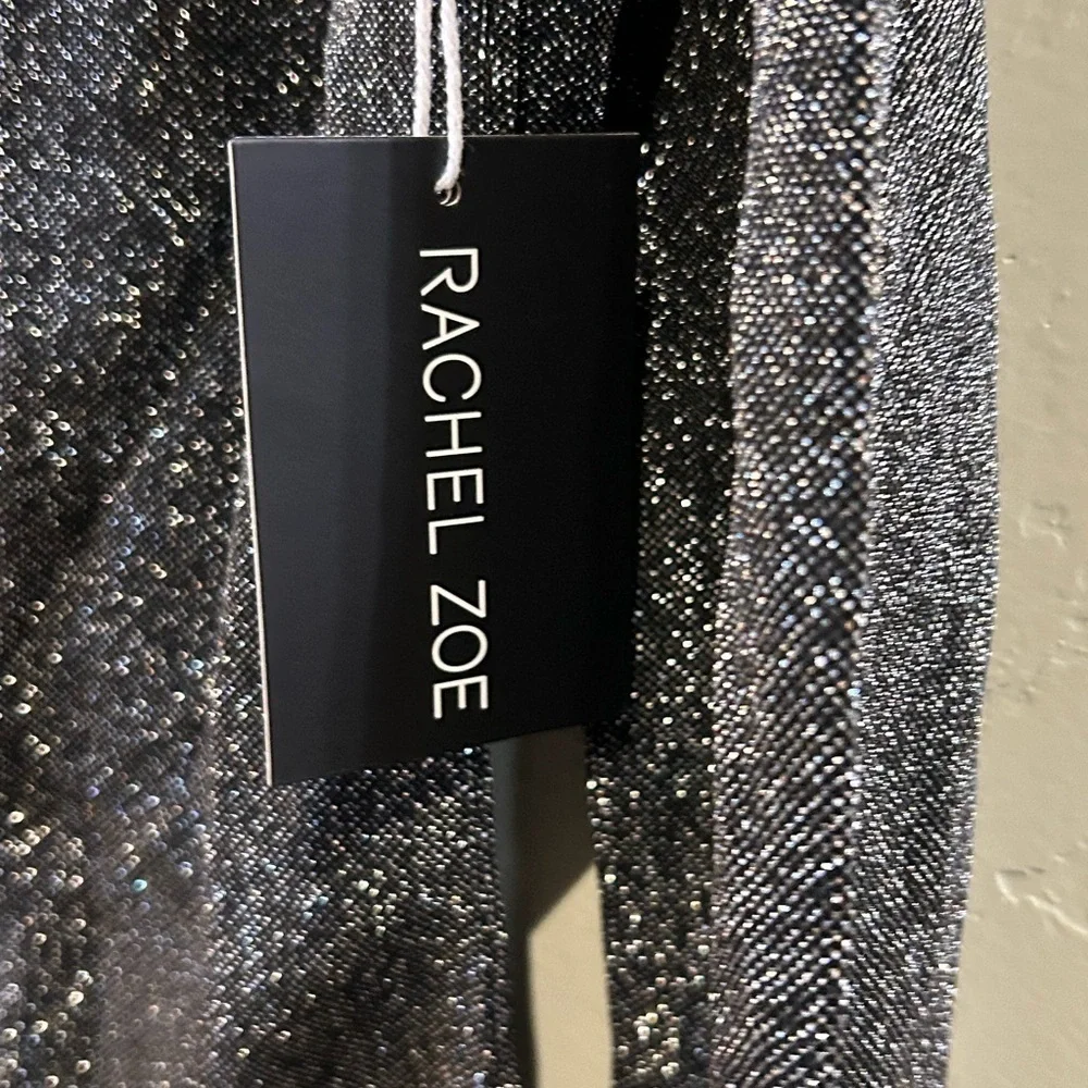RACHEL ZOE 2 Piece Silver Metallic Shimmer Pajama Set. Women’s Size Medium.